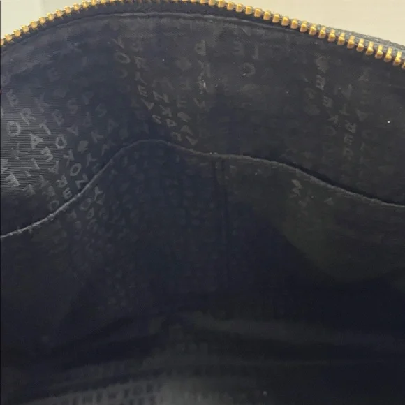 Kate Spade pearl satchel/crossbody. Black velvet & leather. Gold hardware. EUC. - Picture 9 of 9